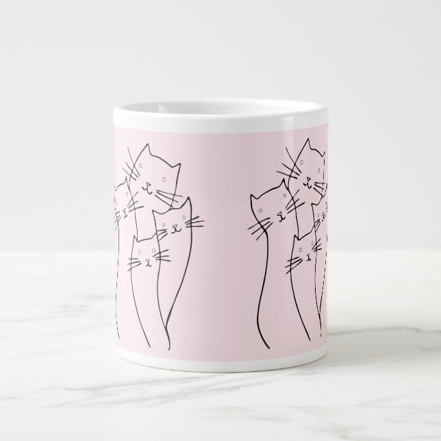 Caneca De Café Grande Gatinho KAT Mug (Frente)