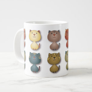 Caneca De Café Grande Gatinho Kats Jumbo Mug