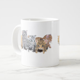 Caneca De Café Grande Gatinhos Gelados Adoravelmente