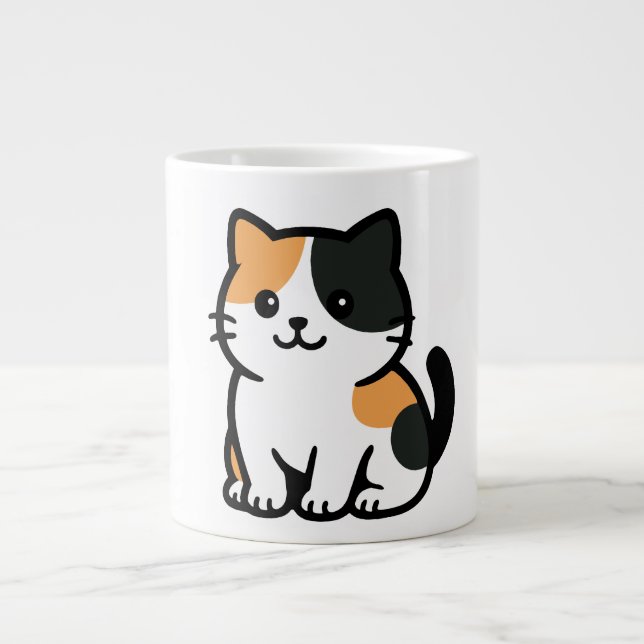 Caneca De Café Grande gato (Frente)