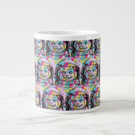 Caneca De Café Grande Gato Astronauta