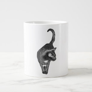 Caneca De Café Grande Gato Atrás Brincalhão