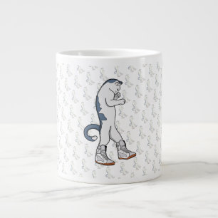 Caneca De Café Grande Gato Boxer Urbano em Luta de Caminhada de Tênis