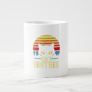 Caneca De Café Grande Gato Brother Vintage Style Retro Gift Para Gato De