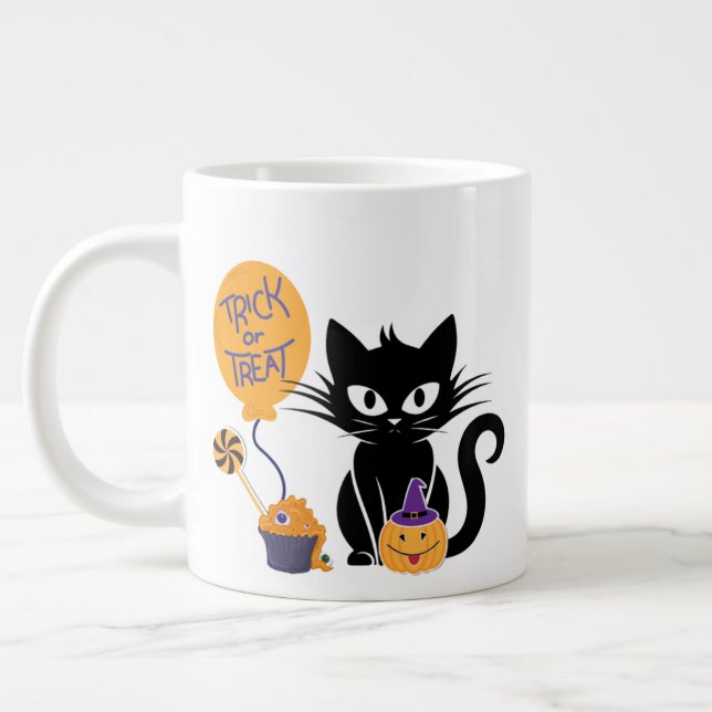 Caneca De Café Grande gato-de-abóbora-sanduíche (Esquerda)