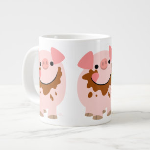 Caneca De Café Grande Gato de cartoon de chocolate jumbo