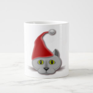 CANECA DE CAFÉ GRANDE GATO DE PAPAIS NOEIS DE NATAL DE MERCADORIAS