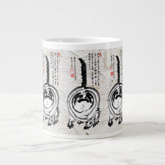Caneca De Café Grande Gato De Tabby Japonês Com Brisas Chonky