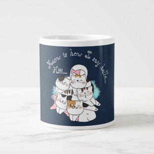 Caneca De Café Grande Gato Engraçado, Meow é como eu digo "olá", "Coguet