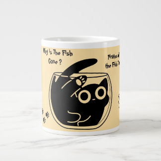 Caneca De Café Grande Gato Fofo,Gato Engraçado, Roteiro Engraçado, Moder