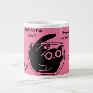 Caneca De Café Grande Gato Fofo,Gato Engraçado, Roteiro Engraçado, Moder