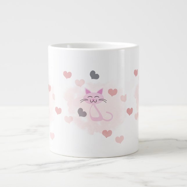 Caneca De Café Grande Gato-gato (Frente)