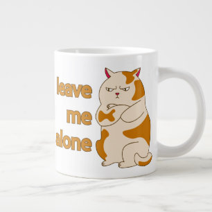 Caneca De Café Grande Gato gordo me deixa em paz