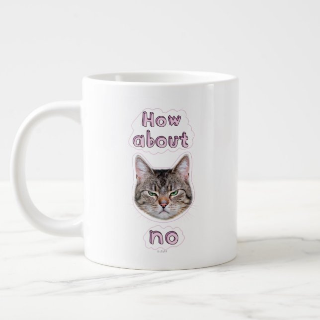 Caneca De Café Grande Gato irritado (Esquerda)