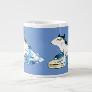 Caneca De Café Grande Gato japonês Humorístico - Balança II