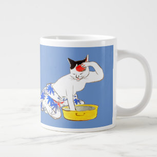 Caneca De Café Grande Gato Japonês Humoroso - Balança I