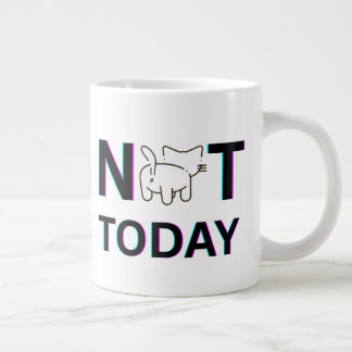 Caneca De Café Grande gato não hoje