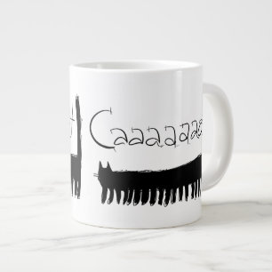 Caneca De Café Grande Gato preto centípede