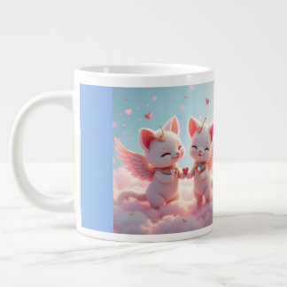 Caneca De Café Grande Gatos De Amor