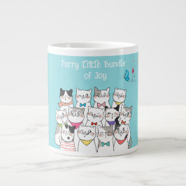 Caneca De Café Grande Gatos Fofos, Pequeno Feixe de Alegria Fofo