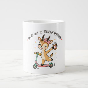 Caneca De Café Grande Gazela Divertida de Regulação Emocional com Café