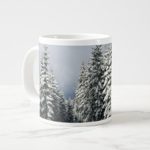 Caneca De Café Grande Gelo e neve Pine Woodland, Áustria