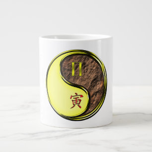Caneca De Café Grande Gêmeos & Tigre da Terra