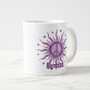 Caneca De Café Grande Gemini do Sol da Paz