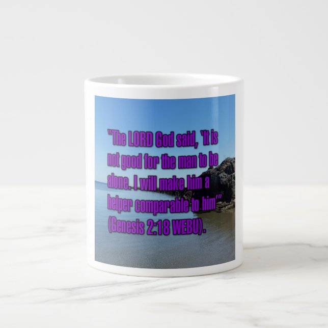 Caneca De Café Grande Gênesis 2:18 WEBU Mug (Frente)