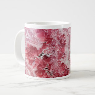 Caneca De Café Grande Geodo Cristal Rosa