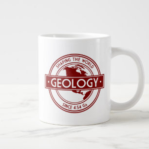 Caneca De Café Grande Geologia - Formar o Logotipo Mundial (América do 