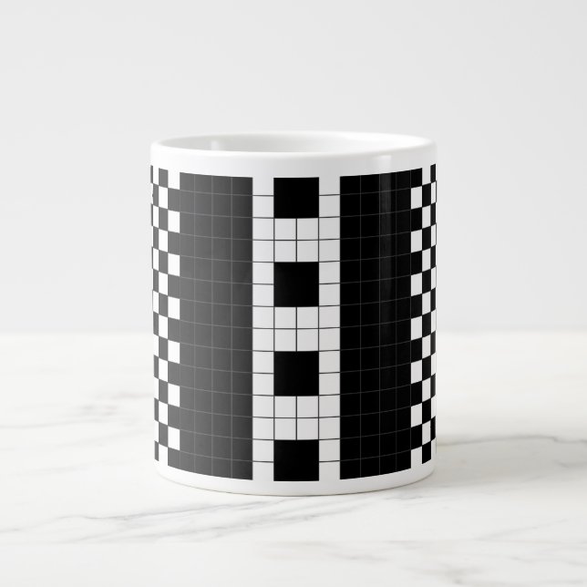Caneca De Café Grande Geometria da Xadrez do metrô RL90 (Frente)