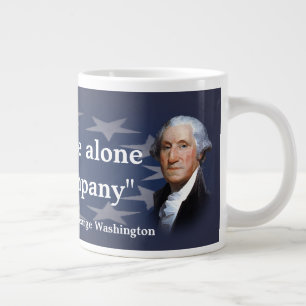 Caneca De Café Grande George Washington Cotação sobre a Má Companhia