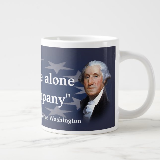 Caneca De Café Grande George Washington Cotação sobre a Má Empresa (Direita)