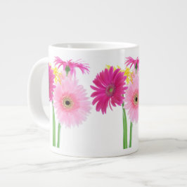 Caneca De Café Grande Gerbera Daisy Piink Flowers