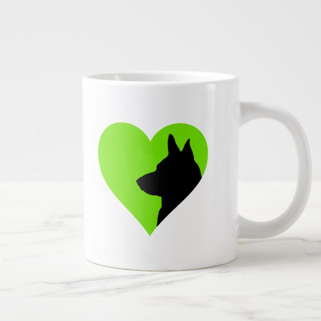 Caneca De Café Grande German shepherd Café Mug (Direita)