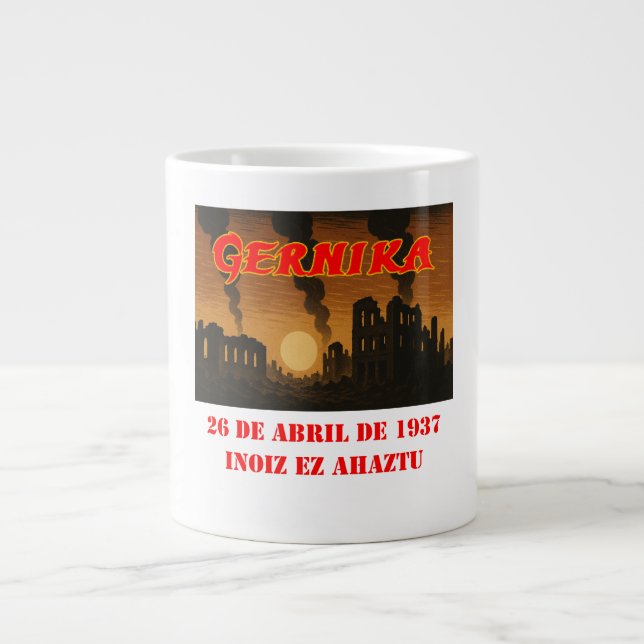 Caneca De Café Grande Gernika - Nunca esqueça (Frente)