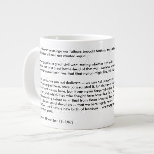 Caneca De Café Grande Gettysburg Endereço Jumbo Mug