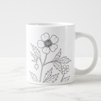 Caneca De Café Grande Geum canadense - Fornos Brancos - Plantas Nativas
