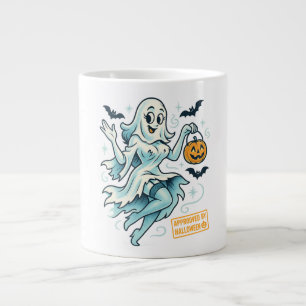 Caneca De Café Grande Ghost Girl - Feliz Dia das Bruxas