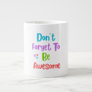 Caneca De Café Grande Giant coffee mug with colorful quote