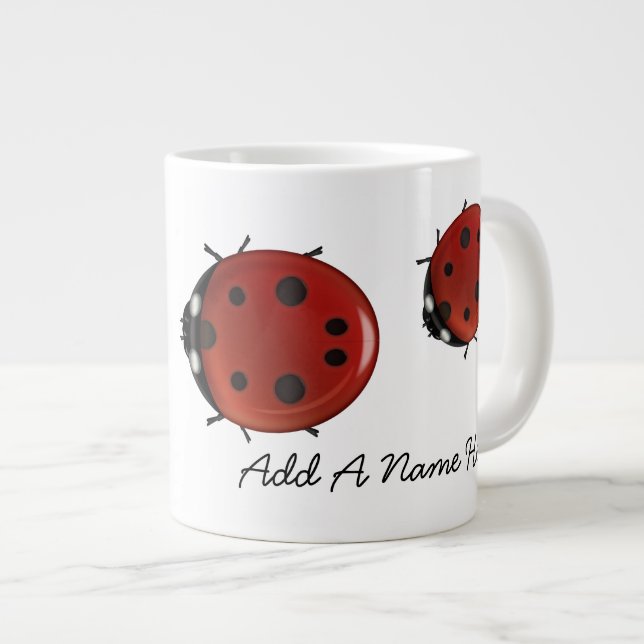 Caneca De Café Grande Gigante Ladybug (Frente Esquerda)