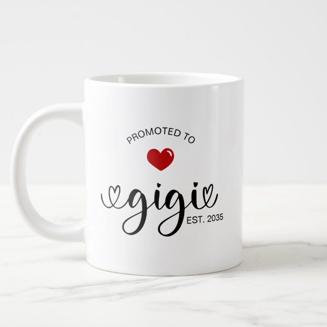 Caneca De Café Grande Gigi Established New Grandmother Gift (Esquerda)