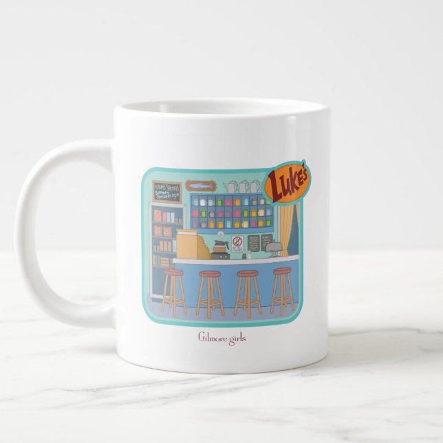 Caneca De Café Grande Gilmore Girls | O Gráfico do Diner do Luke (Esquerda)