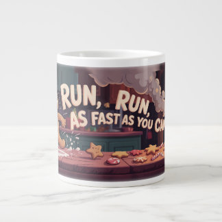 Caneca De Café Grande Gingerbread Man Escape