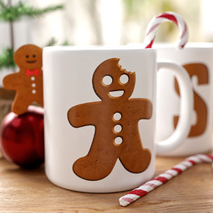 Caneca De Café Grande Gingercake Man Cookie Monograma