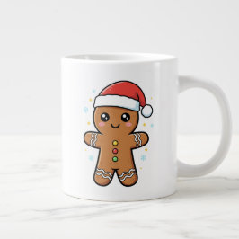 Caneca De Café Grande Gingerpão bonito com Natal