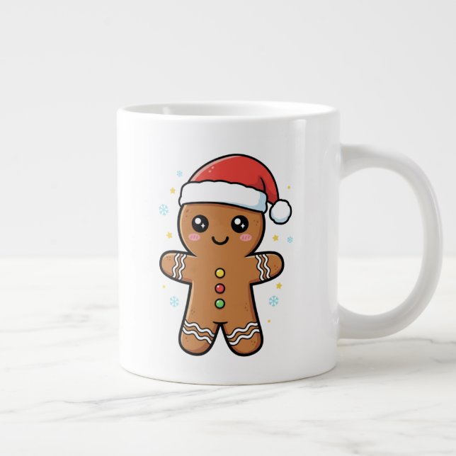 Caneca De Café Grande Gingerpão bonito com Natal (Direita)