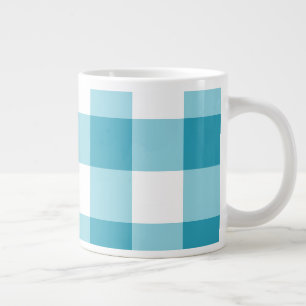 Caneca De Café Grande Gingham Pattern