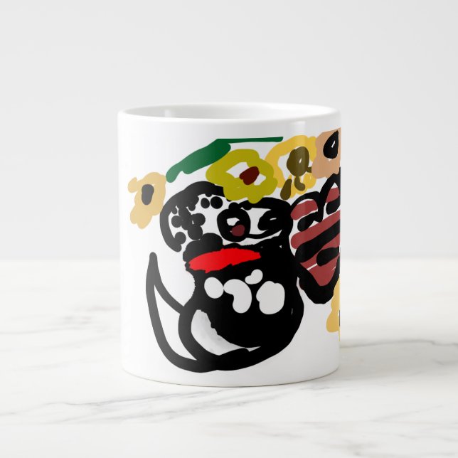 Caneca De Café Grande girassóis da Dalmácia (Frente)